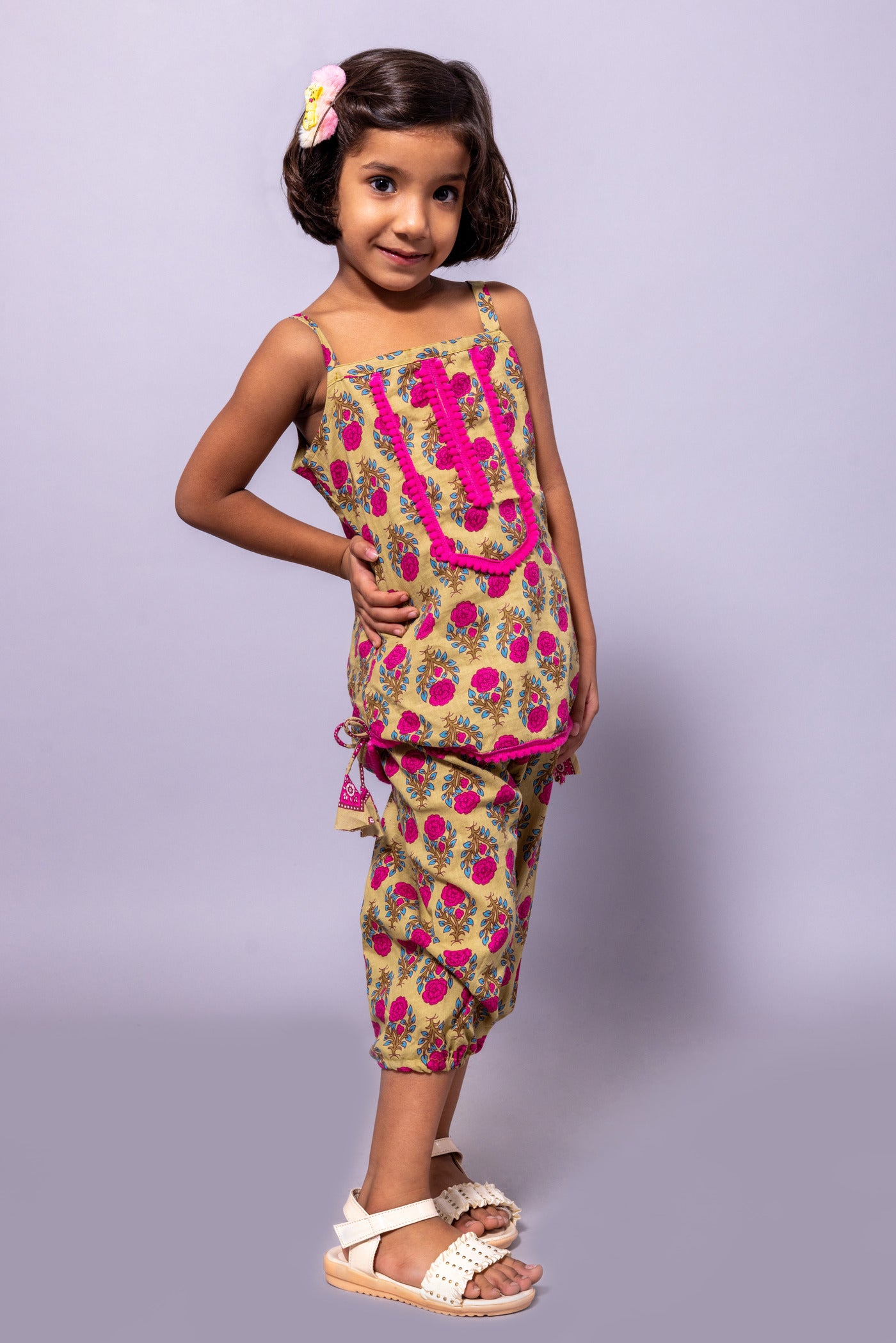 Rudraaksha Girl's Printed Kurti & Palazzo Set