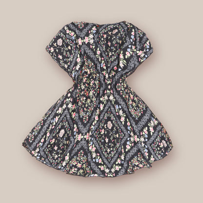 Floral Printed Dress For Girls