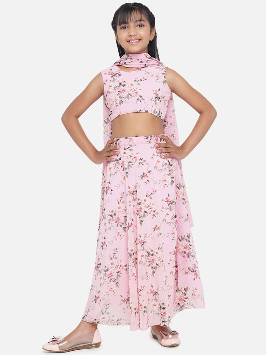 Girl's Geogette Full Stitched Readymade Lehenga Choli