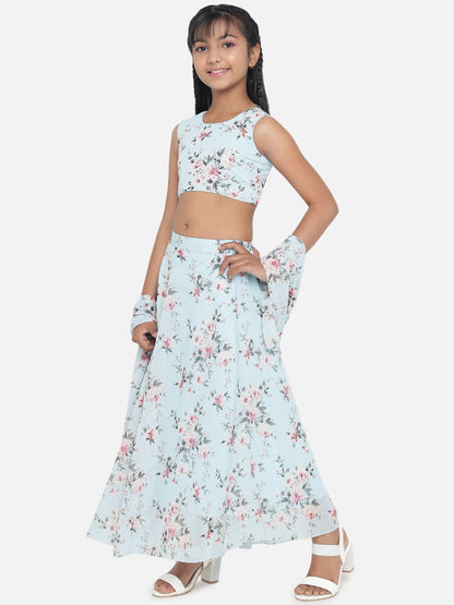 Girl's Geogette Full Stitched Readymade Lehenga Choli