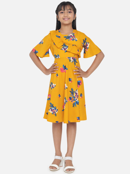Floral Printed Dress For Girls