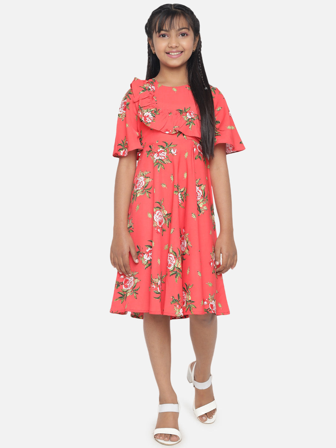 Floral Printed Dress For Girls