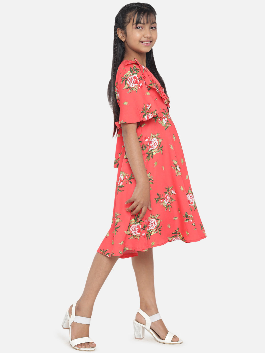 Floral Printed Dress For Girls