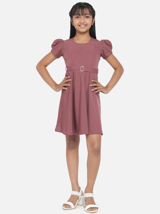 Rudraaksha Girl's A-Line Trendy Knee Length Short Frock Dress