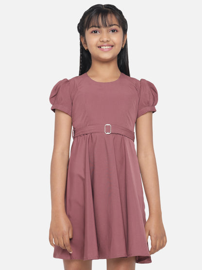 Rudraaksha Girl's A-Line Trendy Knee Length Short Frock Dress
