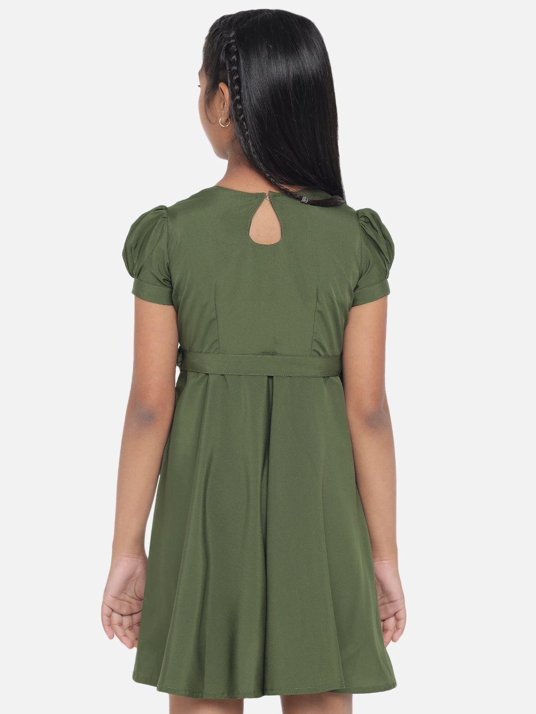 Rudraaksha Girl's A-Line Trendy Knee Length Short Frock Dress
