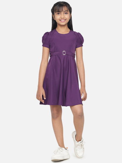 Rudraaksha Girl's A-Line Trendy Knee Length Short Frock Dress