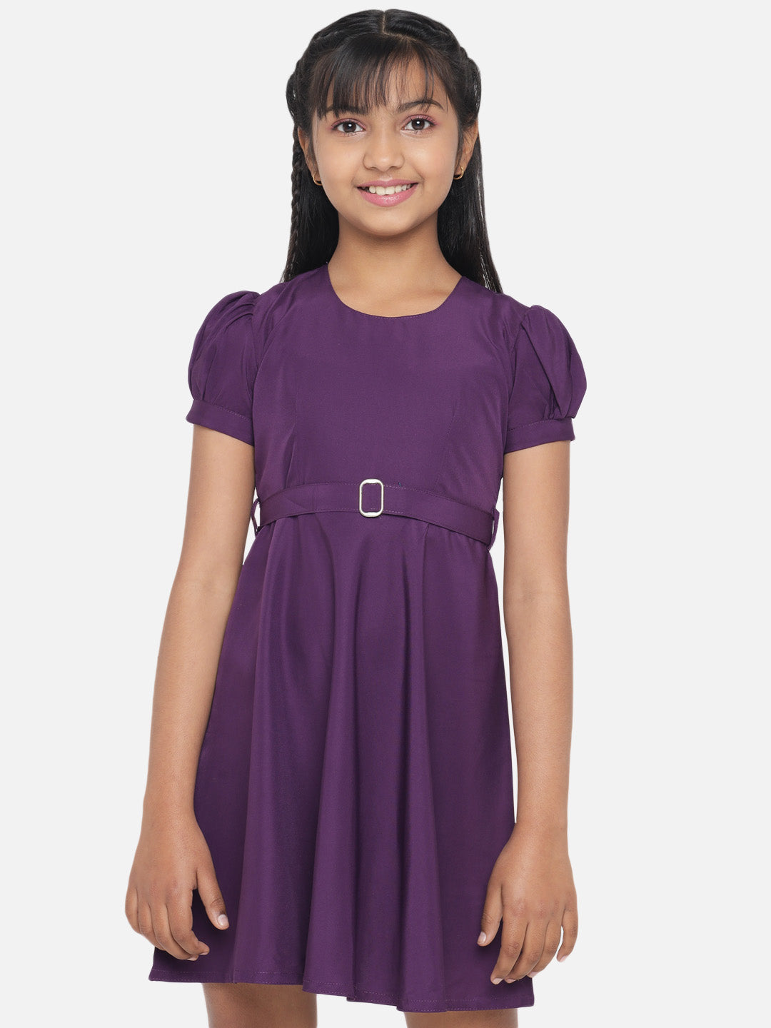 Rudraaksha Girl's A-Line Trendy Knee Length Short Frock Dress