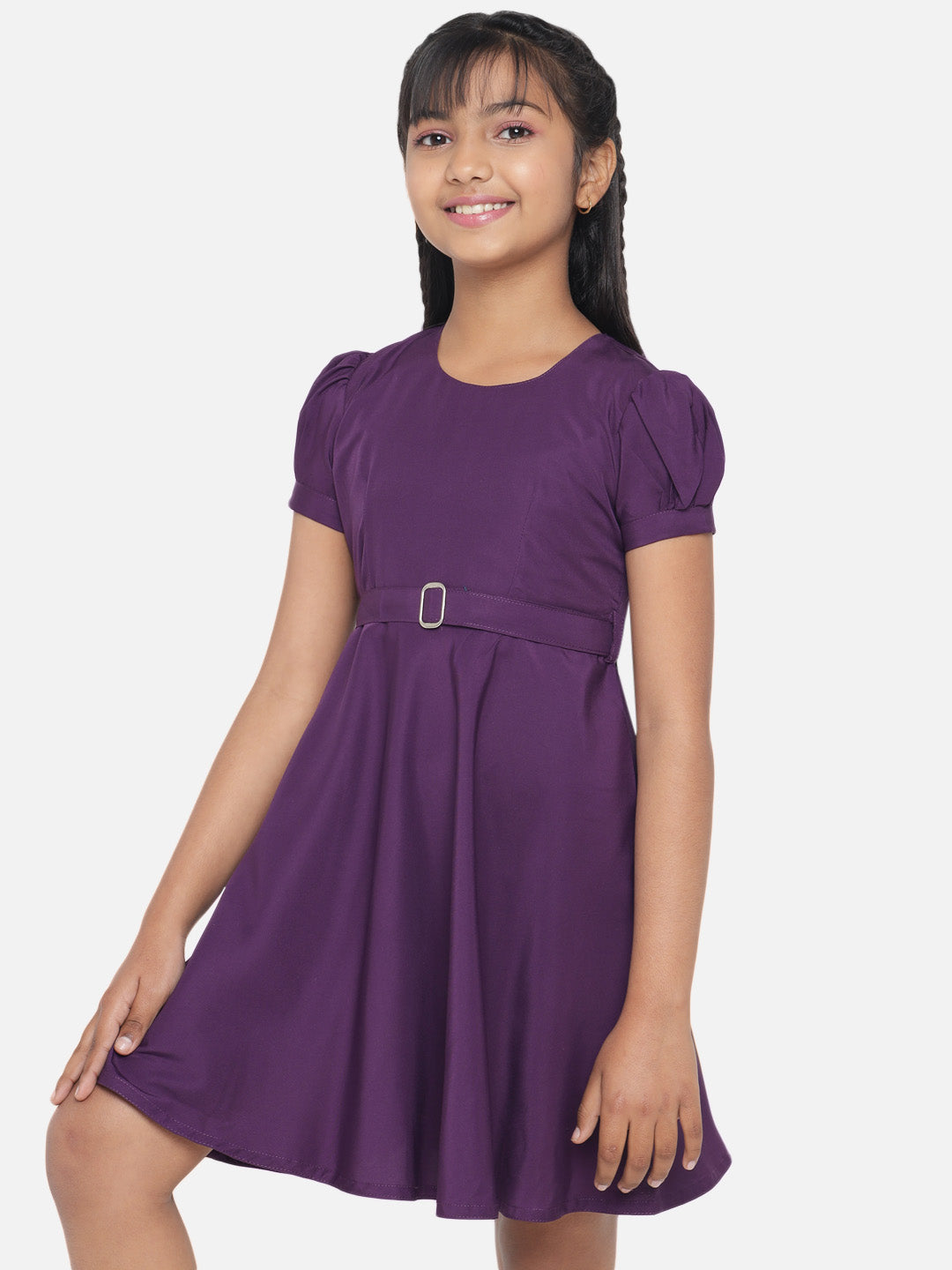 Rudraaksha Girl's A-Line Trendy Knee Length Short Frock Dress
