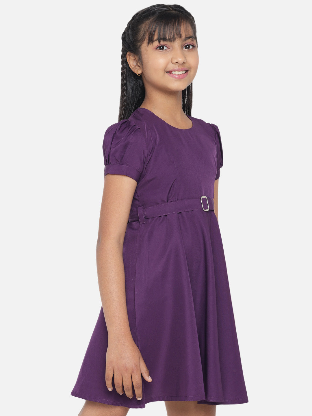 Rudraaksha Girl's A-Line Trendy Knee Length Short Frock Dress