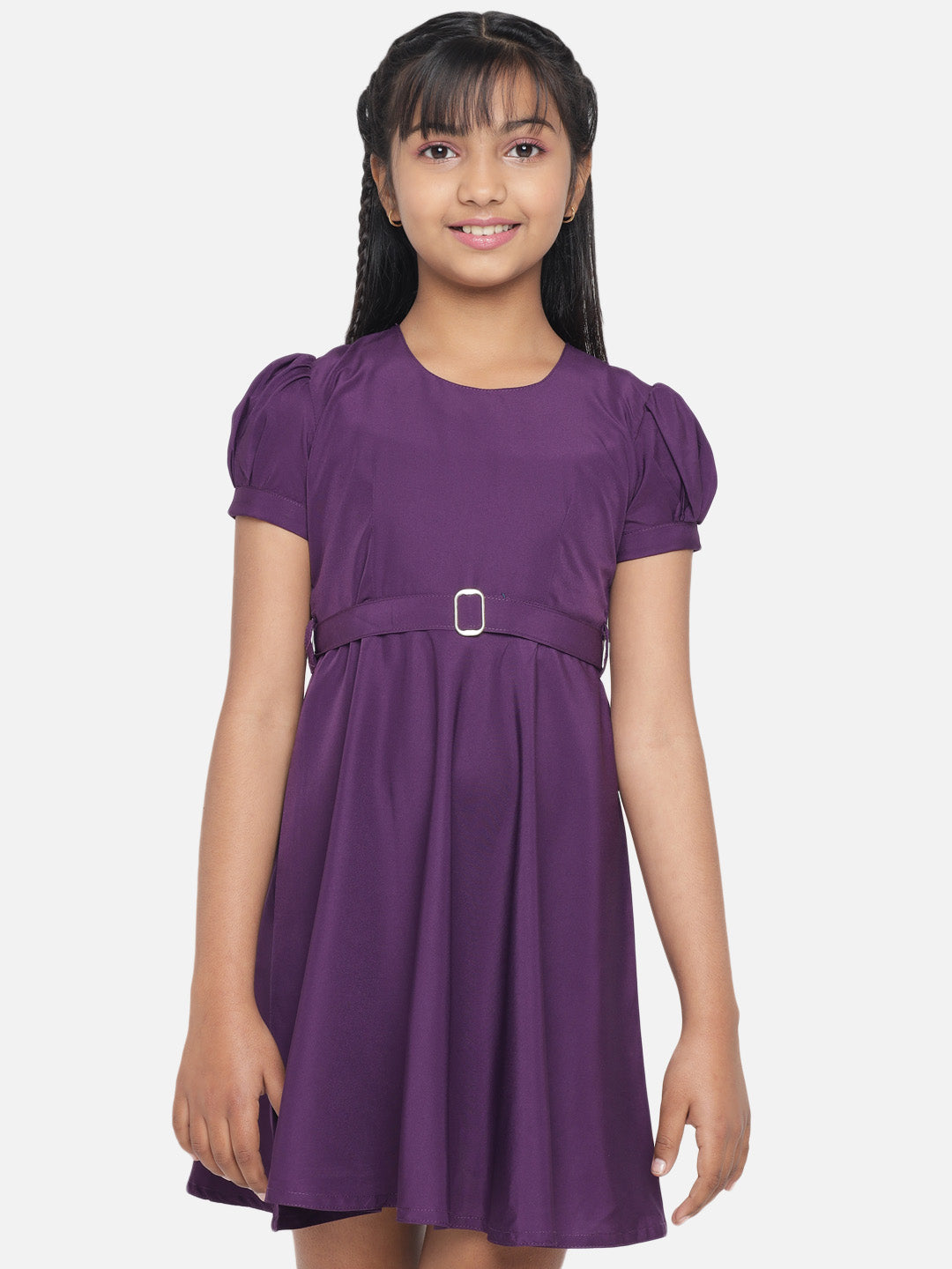 Rudraaksha Girl's A-Line Trendy Knee Length Short Frock Dress