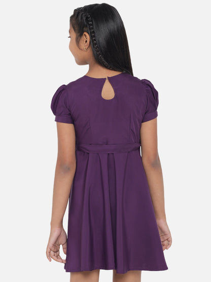 Rudraaksha Girl's A-Line Trendy Knee Length Short Frock Dress