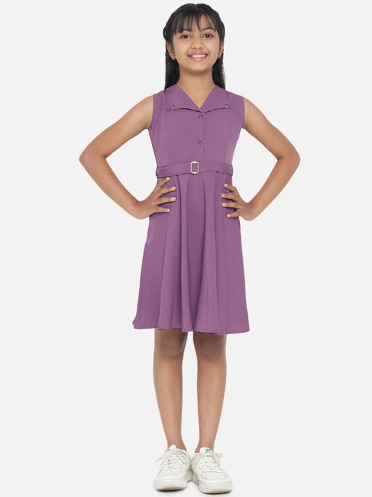 Rudraaksha Girl's A-Line Trendy Knee Length Short Frock Dress
