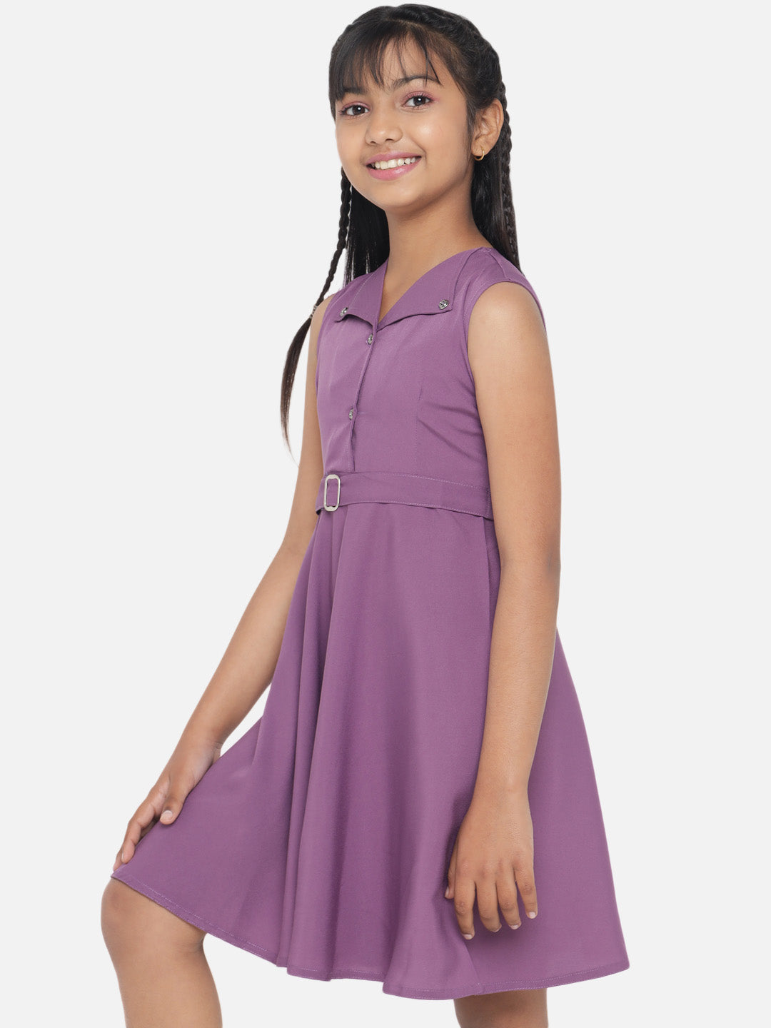 Rudraaksha Girl's A-Line Trendy Knee Length Short Frock Dress
