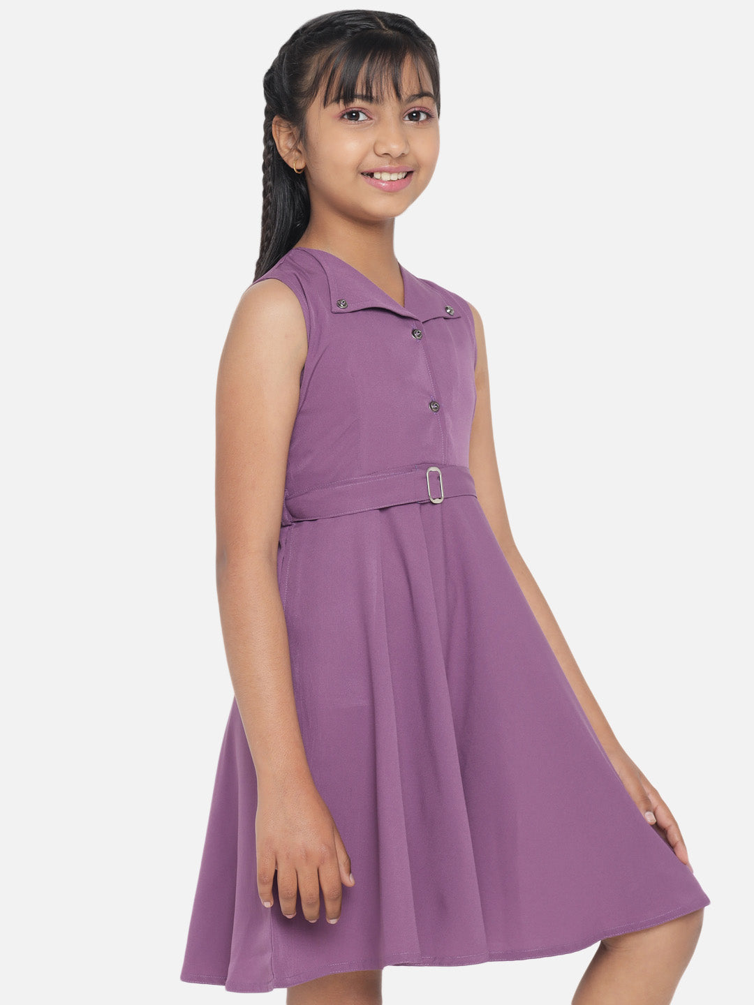 Rudraaksha Girl's A-Line Trendy Knee Length Short Frock Dress