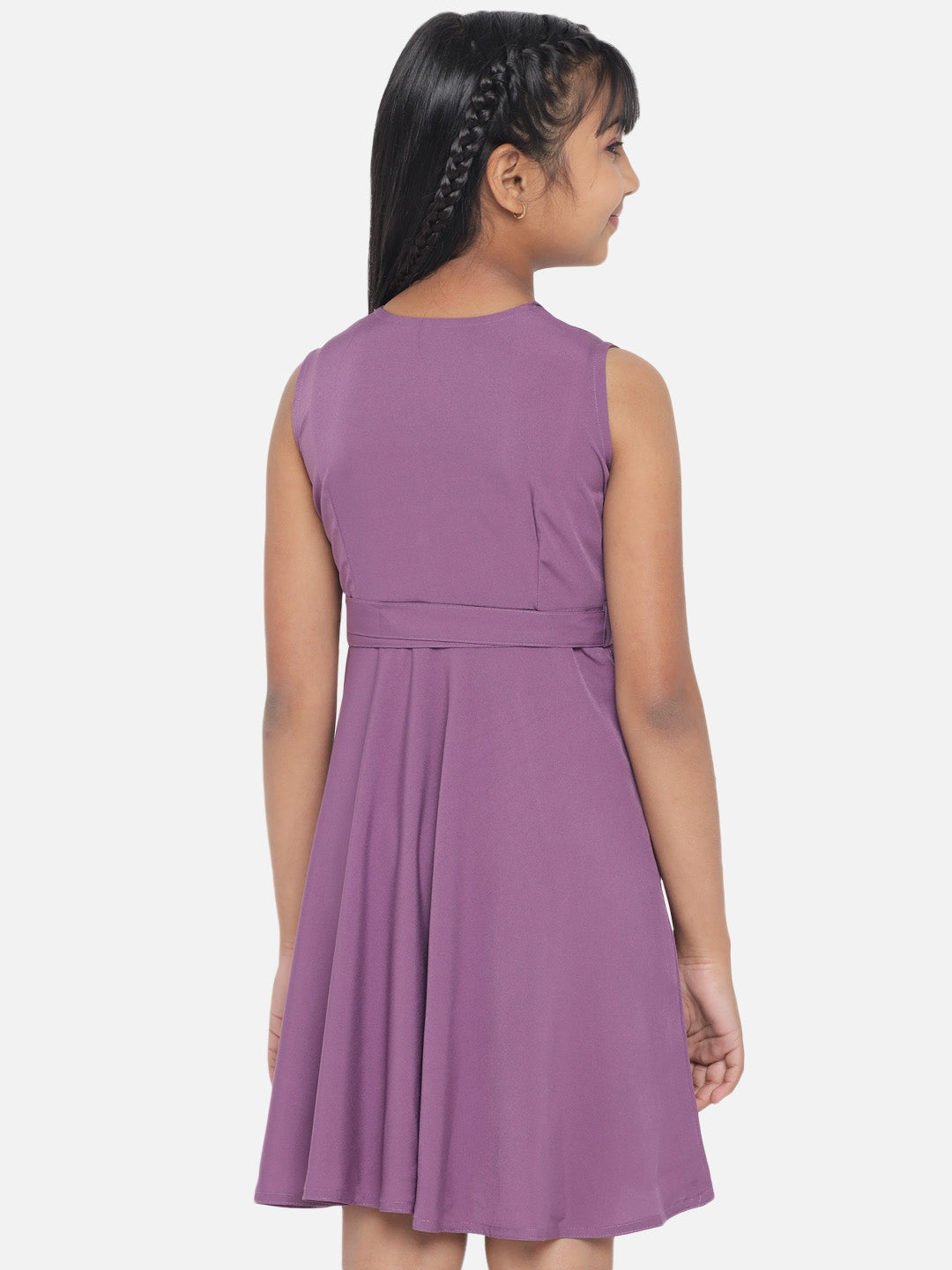 Rudraaksha Girl's A-Line Trendy Knee Length Short Frock Dress