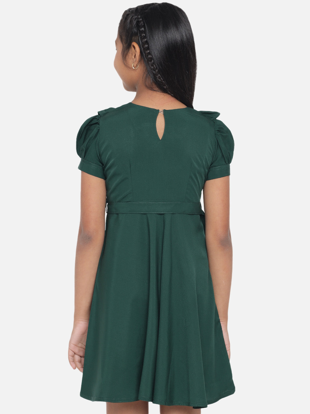 Rudraaksha Girl's A-Line Trendy Knee Length Short Frock Dress