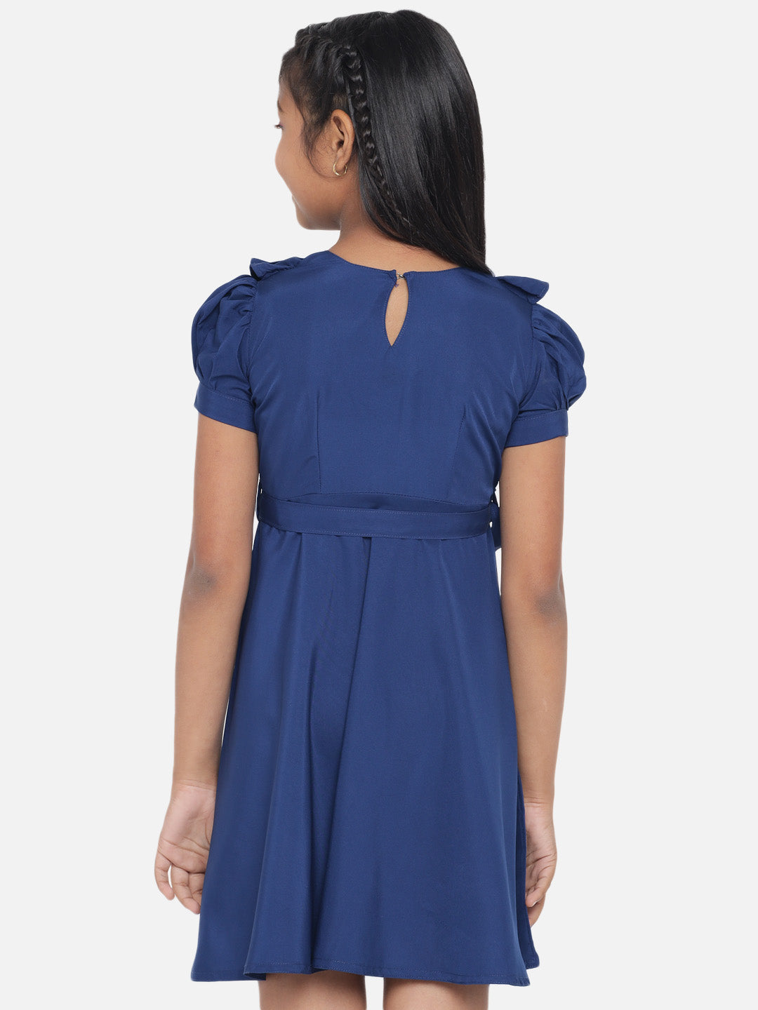 Rudraaksha Girl's A-Line Trendy Knee Length Short Frock Dress