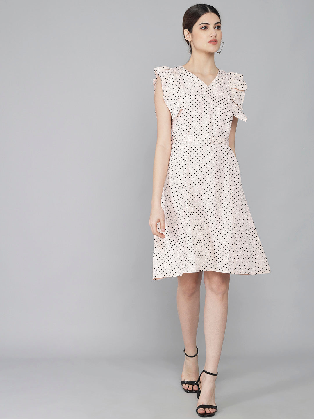 Rudraaksha Ruffled Sleeve Short Dress