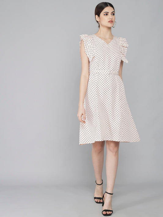 Rudraaksha Ruffled Sleeve Short Dress