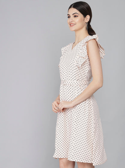 Rudraaksha Ruffled Sleeve Short Dress