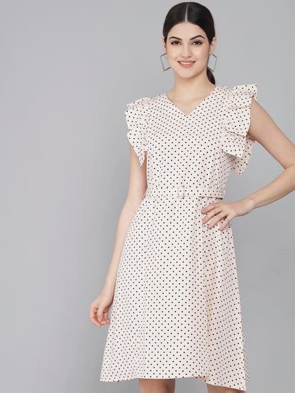 Rudraaksha Ruffled Sleeve Short Dress
