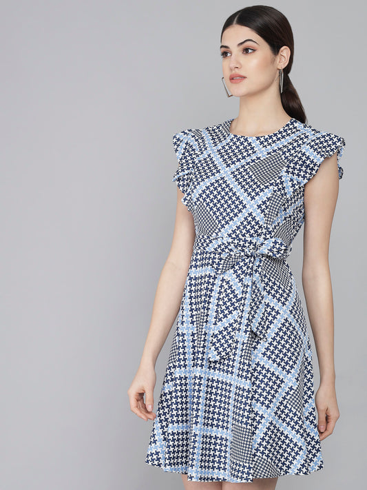 Rudraaksha Ruffled Sleeve Short Dress