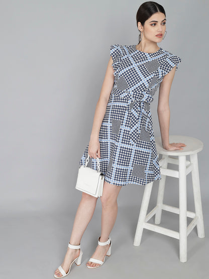 Rudraaksha Ruffled Sleeve Short Dress