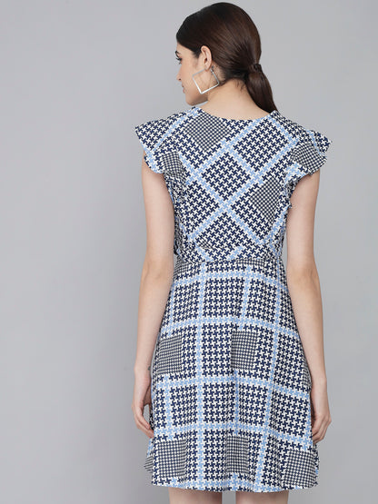 Rudraaksha Ruffled Sleeve Short Dress