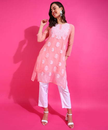Georgette Chikankari Kurti