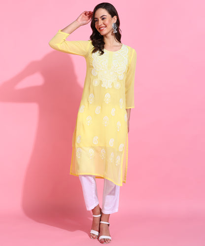 Georgette Chikankari Kurti