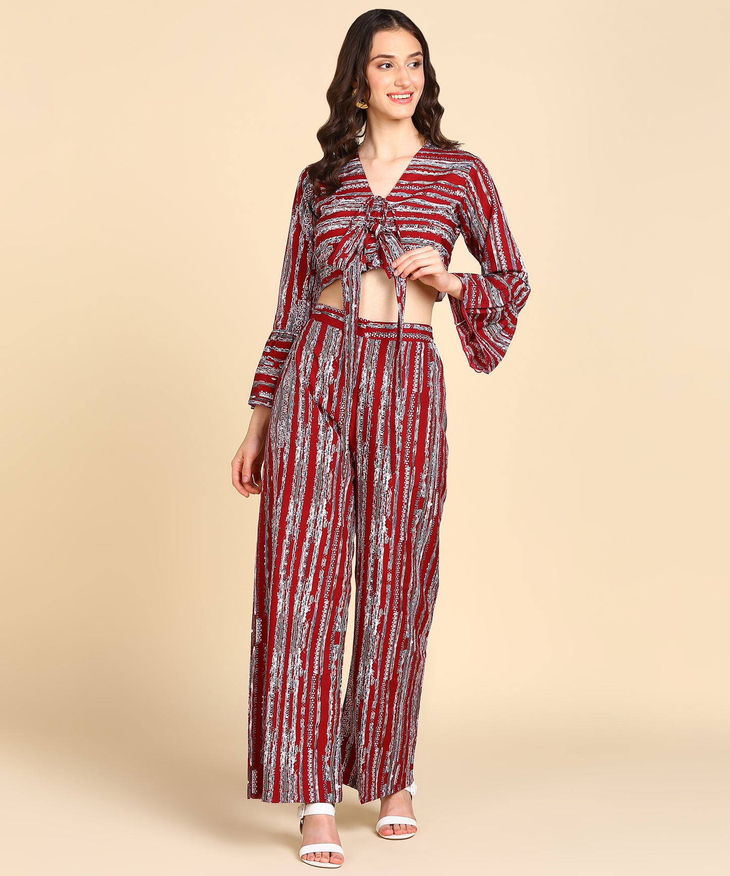 Bell Sleeve Printed Co-Ords Set