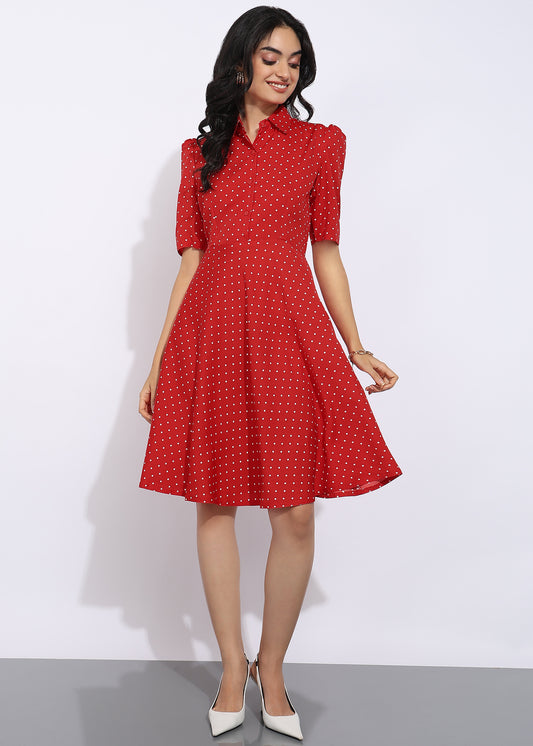Rudraaksha Polka Dress