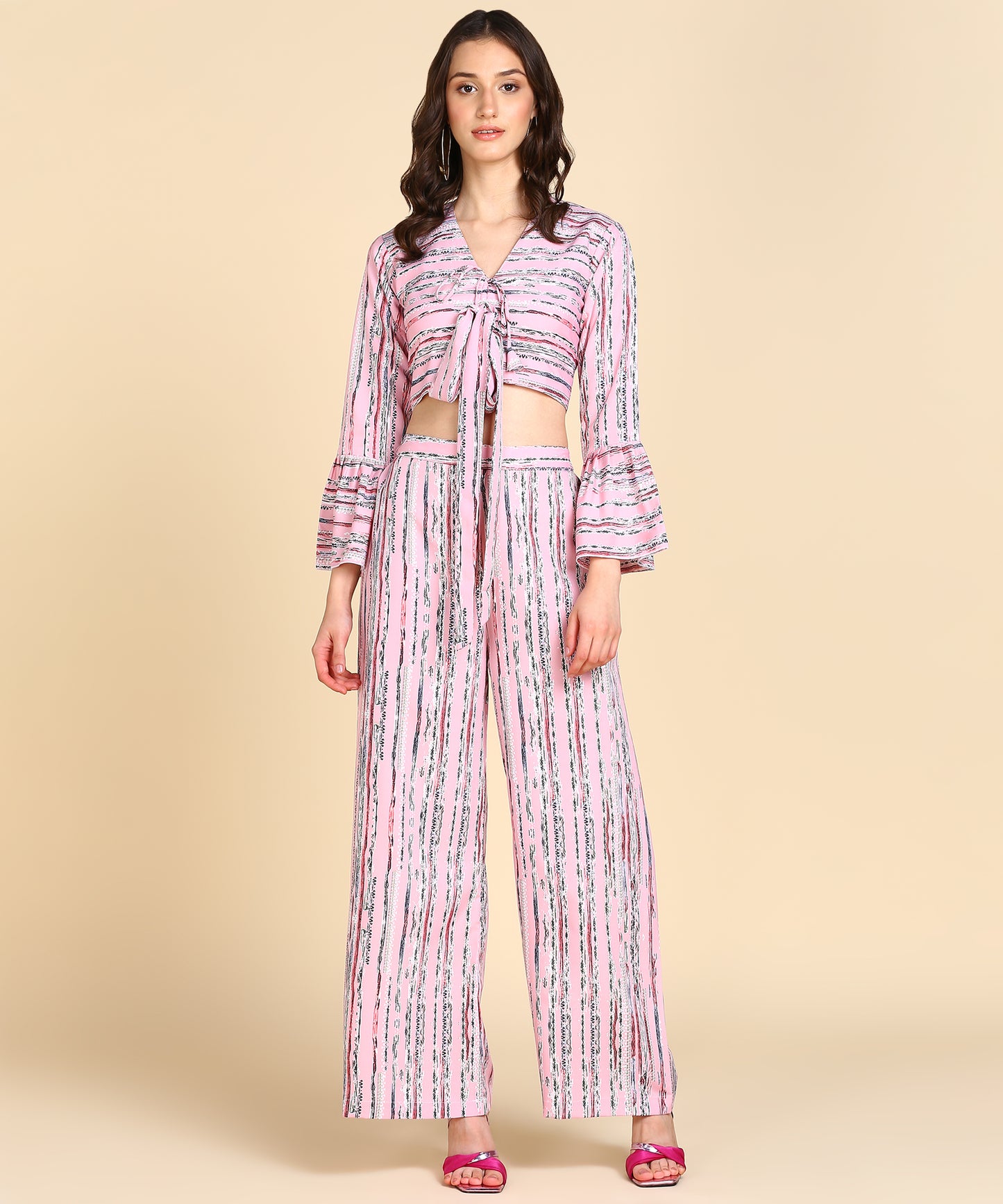 Bell Sleeve Printed Co-Ords Set