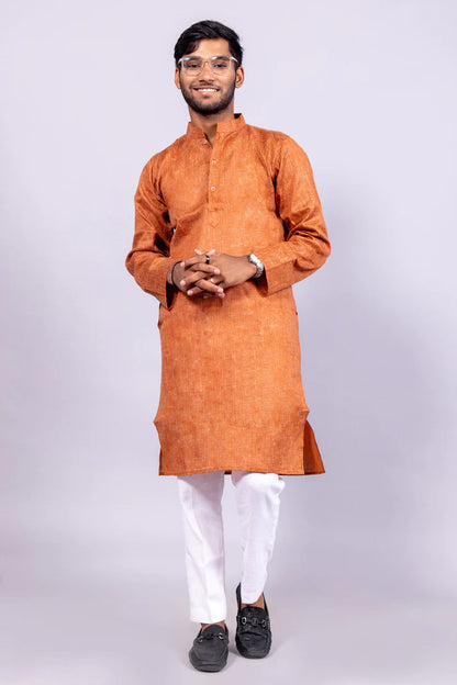 Men’s Long Cotton Kurta – Classic Ethnic Elegance