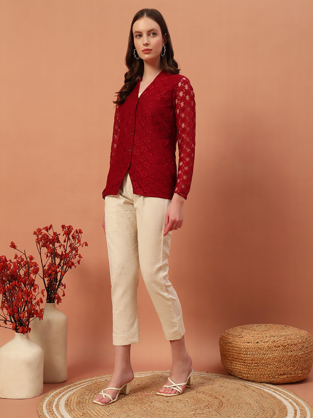 Linen Co-Ord Set with Shrug