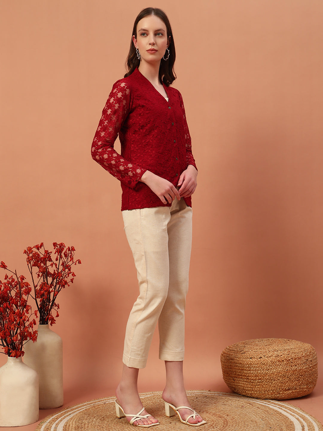 Linen Co-Ord Set with Shrug