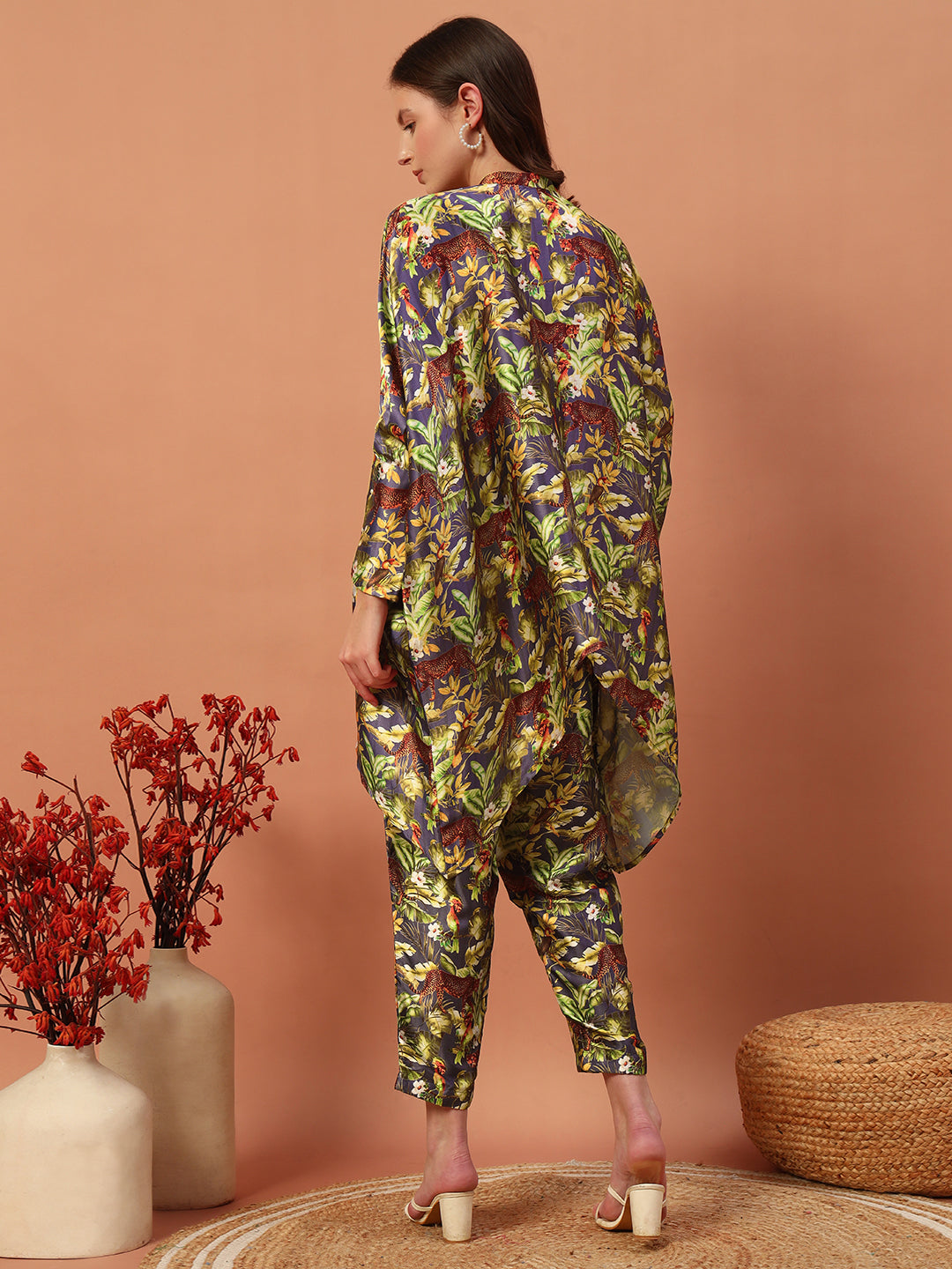 Floral Printed Kaftan Co-Ord Set