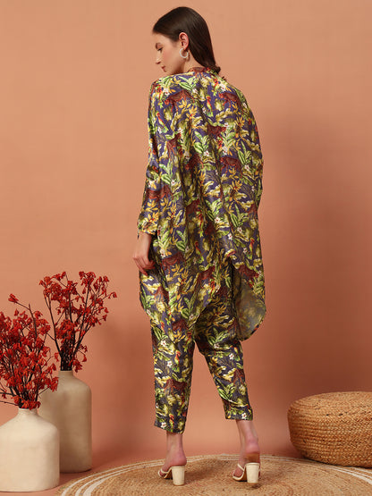 Floral Printed Kaftan Co-Ord Set