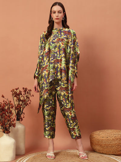 Floral Printed Kaftan Co-Ord Set