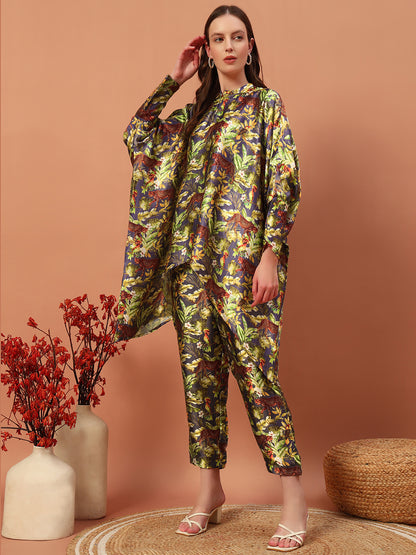Floral Printed Kaftan Co-Ord Set