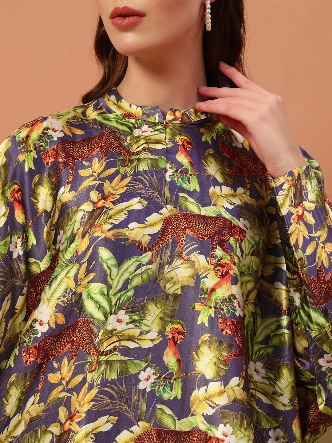 Floral Printed Kaftan Co-Ord Set