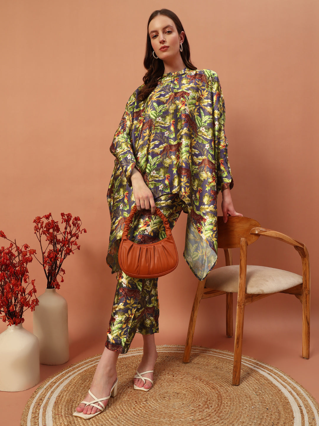 Floral Printed Kaftan Co-Ord Set