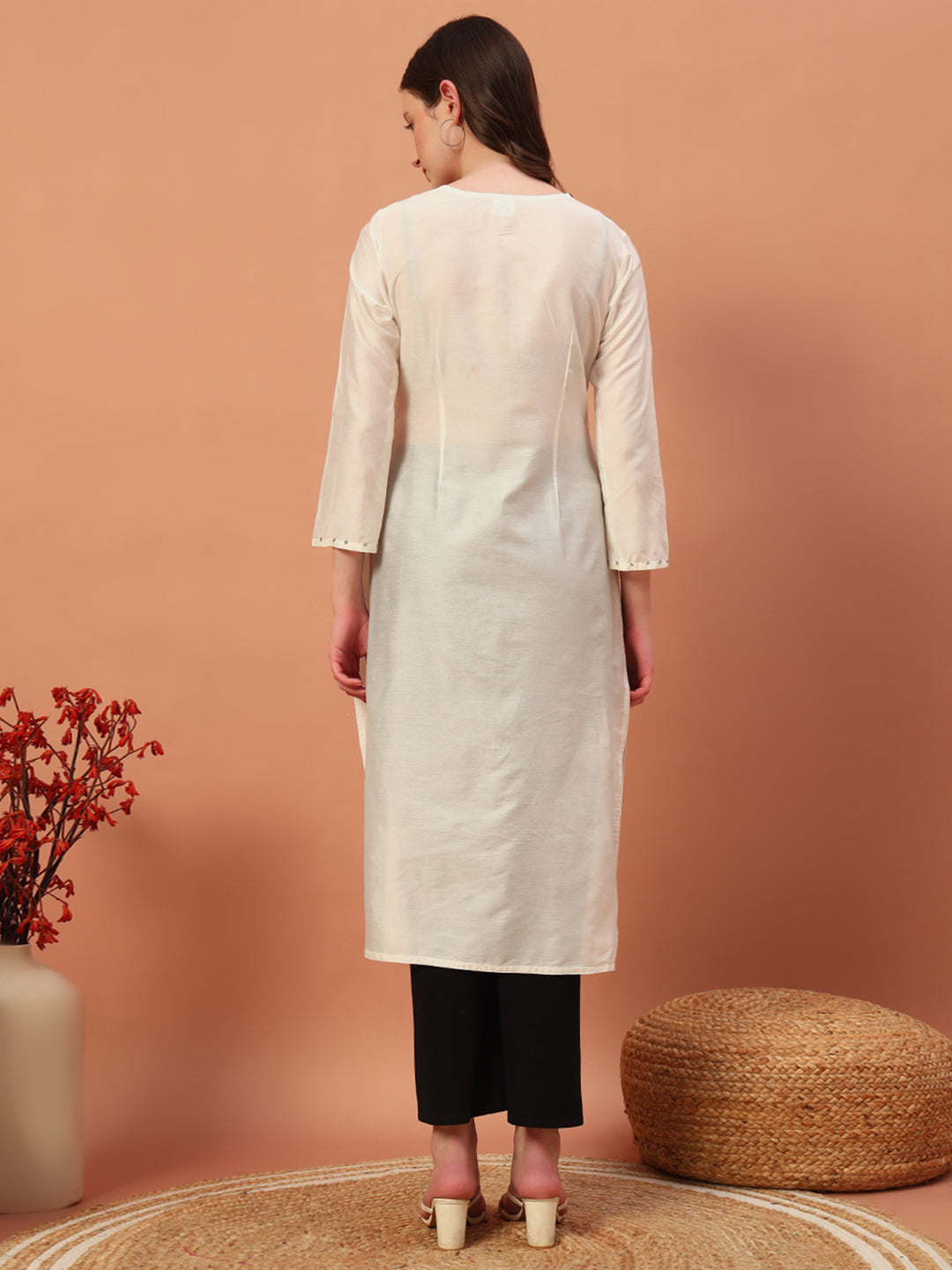 Solid Silk Kurti