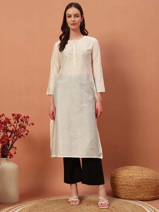 Solid Silk Kurti