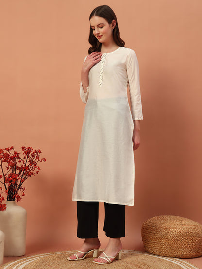 Solid Silk Kurti