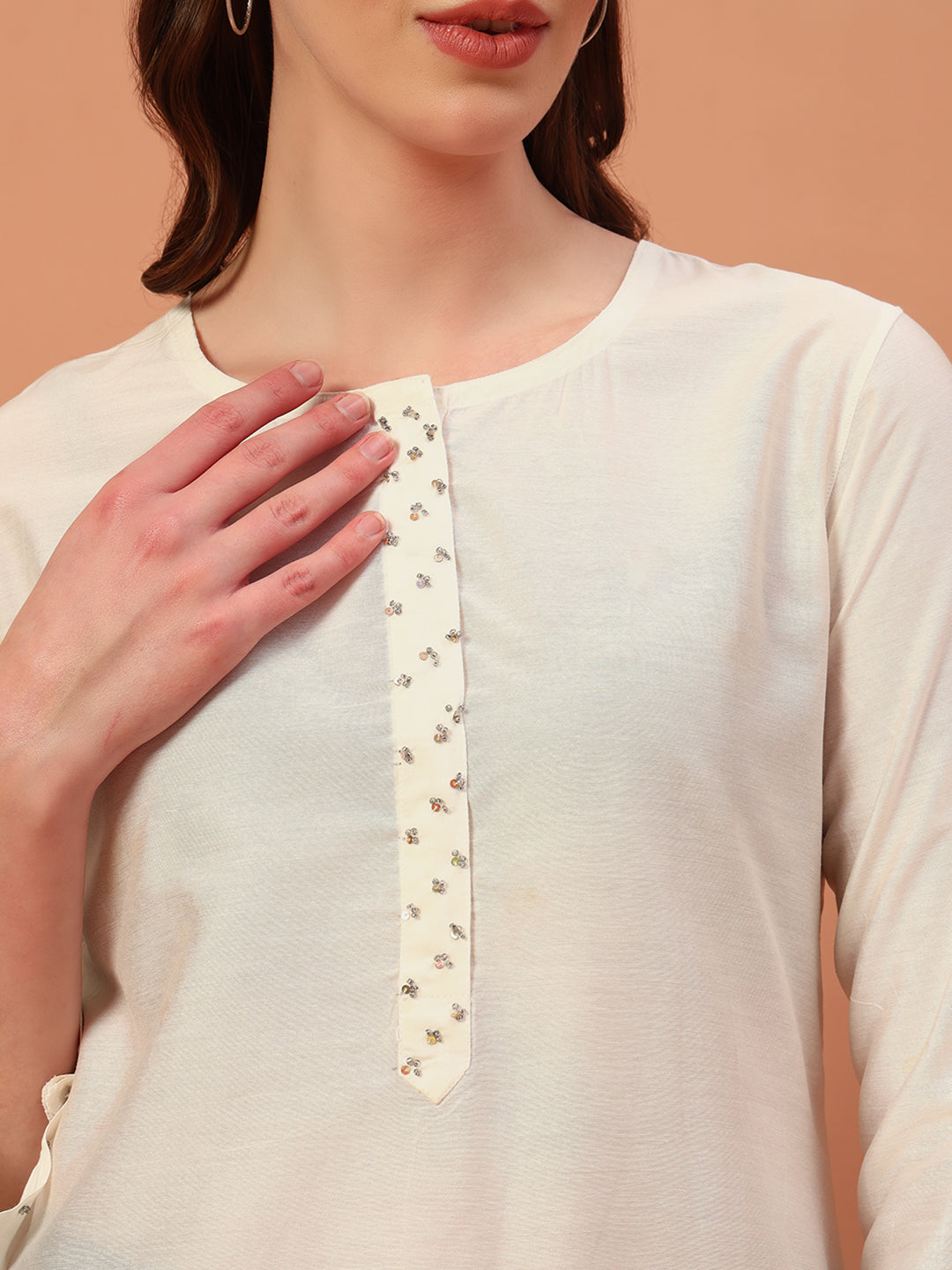 Solid Silk Kurti