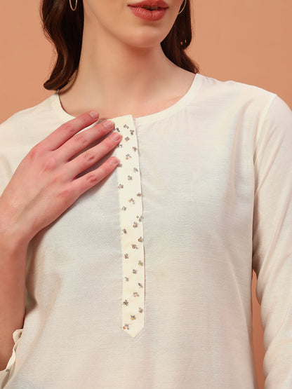 Solid Silk Kurti