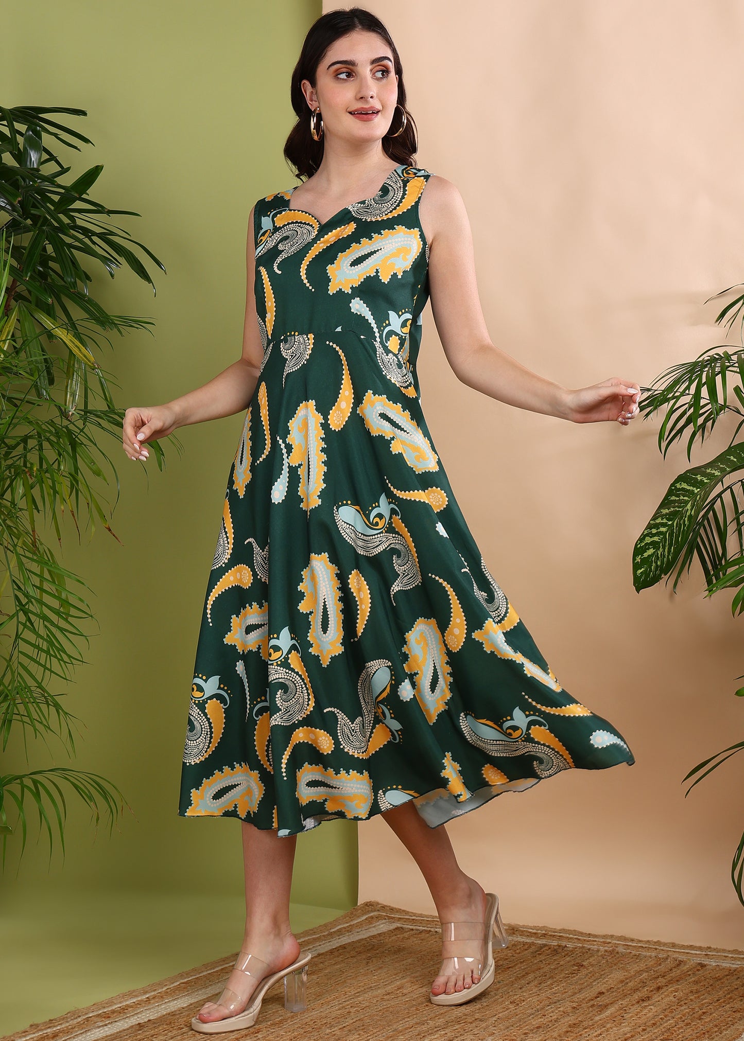 Rudraaksha trendy Cotton floral dress