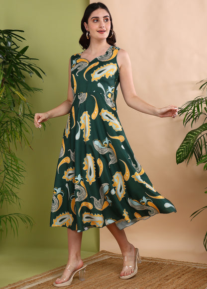 Rudraaksha trendy Cotton floral dress